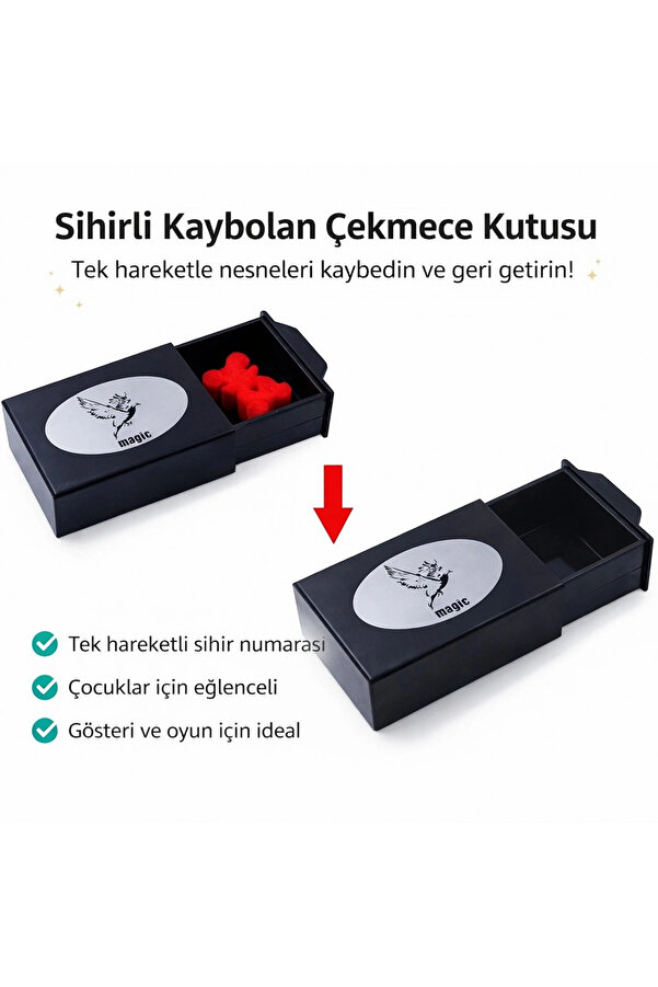 Evi̇mdeyokyok Herşeyi̇ Kaybeden Si̇hi̇rli̇ Kutu Si̇hi̇rli̇ Çekmece 3X10X7 Cm