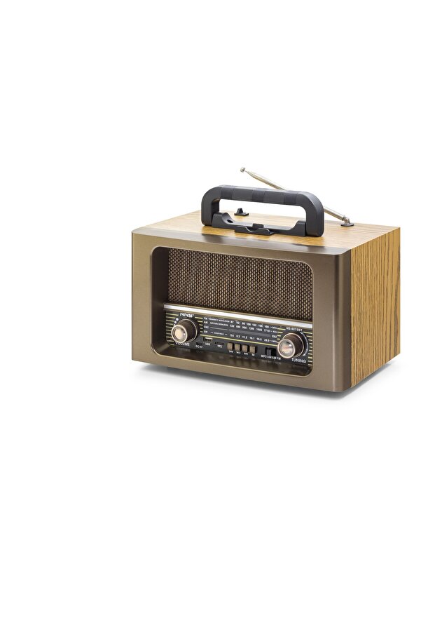 Evi̇mdeyokyok Bluetooth Nostalji̇k Hoparlör Fm Kumandalı 31 X 17.7 X 19.9 Cm Ns6670Bt