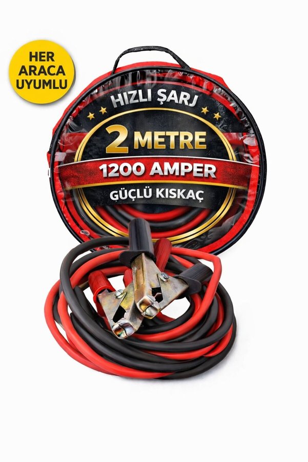 SELTEL Akü takviye kablosu 1200 Amper 2.30 Metre Kablolu Çantalı 1.Sınıf