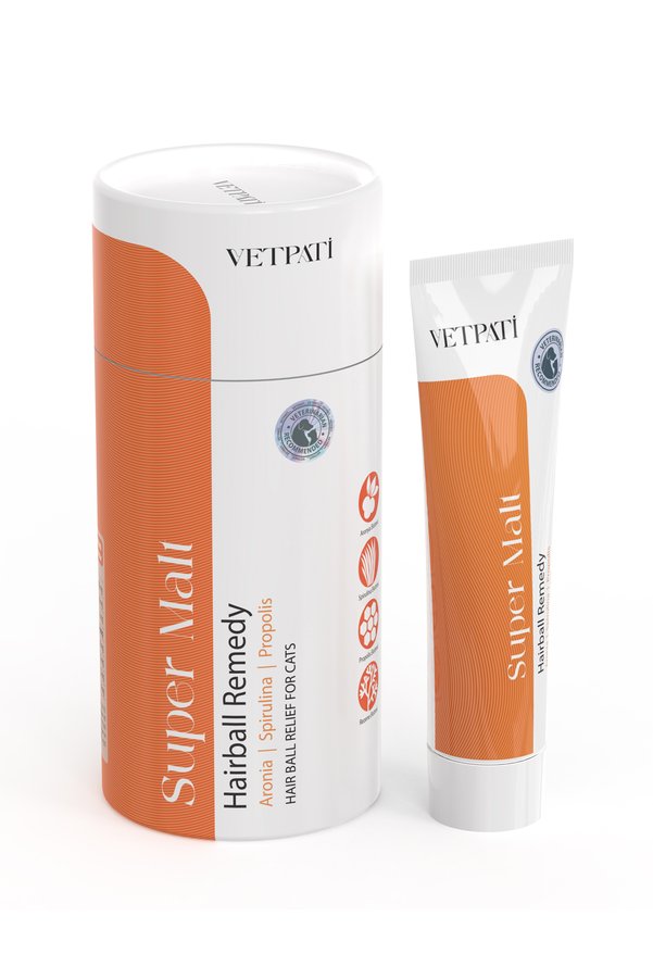 Vetpati Super Malt - Tüy Yumağı Önleyici Sindirim ve Bağışıklık Destekli Propolis & Spirulina İçerikli