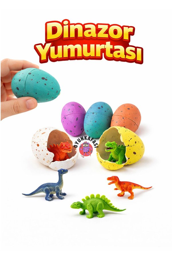 OYUNKAFASI Suda Büyüyen Dinozor Yumurtası Oyuncak –3 cm Çatlayan Sürpriz Dinozor Yumurta