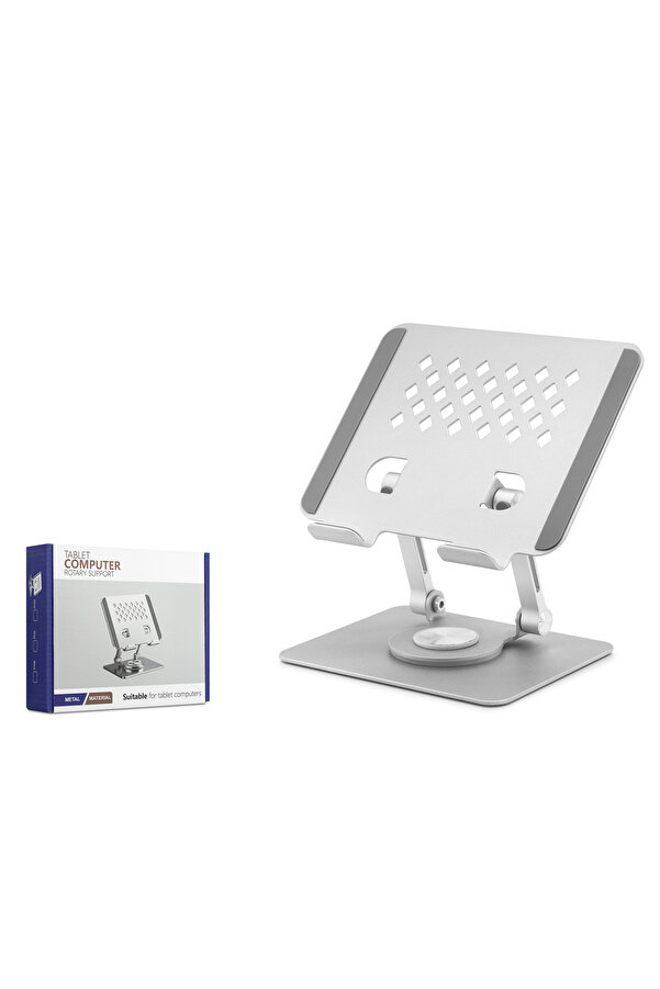 Evi̇mdeyokyok Metal 360 Derece Dönebi̇len Ergonomi̇k Tablet Ve Laptop Standi̇ - Si̇lver Hdx8021