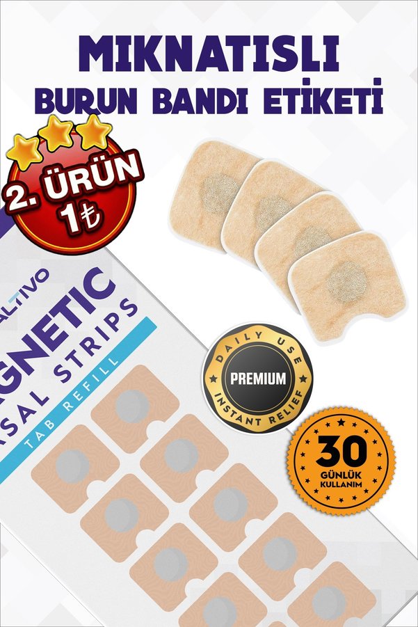 Wealtivo Yedek Bant 30 Çift Mıknatıslı Burun Bandı Yedeği - Refill Paket