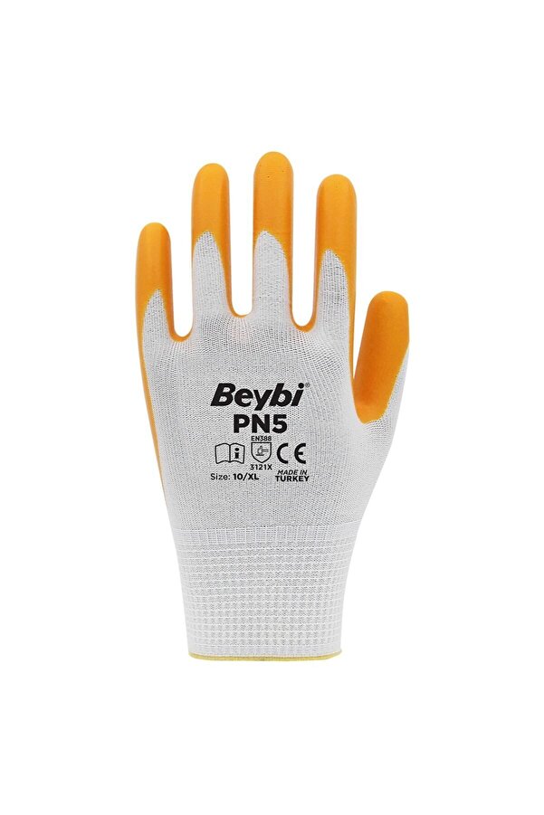 Beybi Pn5 Polyester Örme Nitril Eldiven 1 Çift
