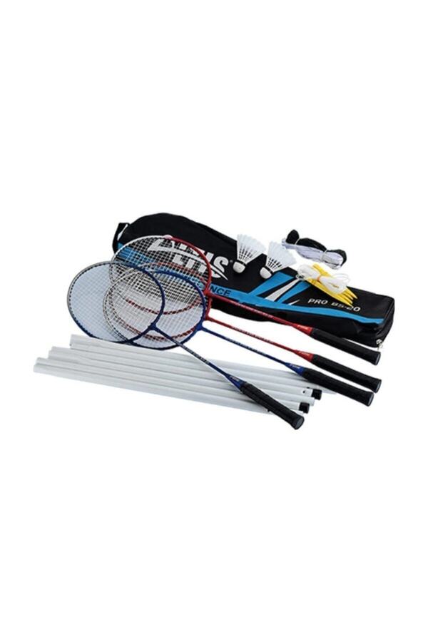 ALTIS Bs-20 Alüminyum Gövde Badminton Raket Seti 4 Raket 3 Top Ağ
