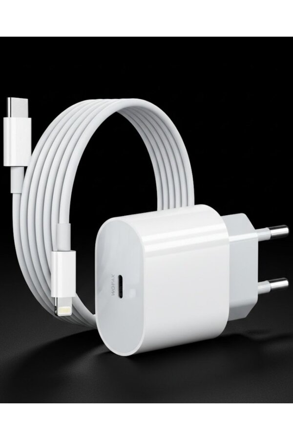 Geneloem İphone 14 13 12 11 Uyumlu 20W Hızlı Şarj Adaptörü Lightning Kablo Seti - Korbx7725-4365
