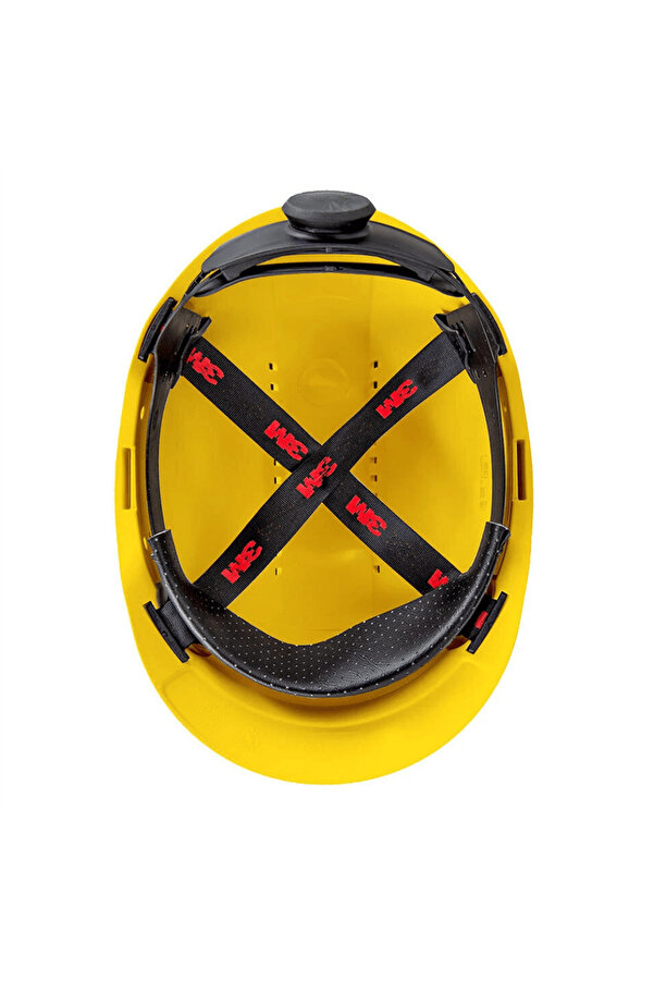 3M ™ G3000NUV-GU Sert Başlık, Uvicator, Mandallı, Havalandırmalı, Plastik Ter Bantlı Baret / Sarı