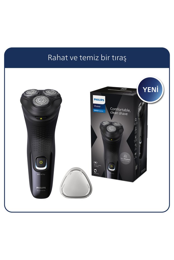 Philips 3000xserisi Tıraş Makinesi X3021/00 sinekkaydı Tıraş ıslak Ve Kuru Kullanım hassas Düzeltici