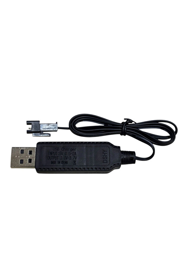 Evi̇mdeyokyok Sertec 3.7V Li̇-İon Sm-2P Soket Oyuncak Bataryası Usb Şarj Kablosu