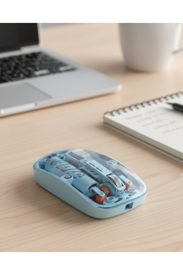 Ethab Gi̇yi̇m Mavi̇ Kablosuz Mouse Bluetooth Ve Usb Çi̇ft Mod Bağlantılı - Glst5800-8450