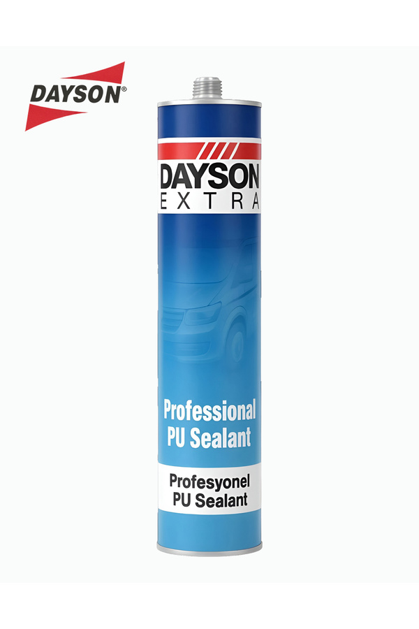 DAYSON Extra Pu Mastik Silikonize Yapıştırıcı Beyaz Renk 280ml Güçlü Ve %100 Su Geçirmez+tabanca Set