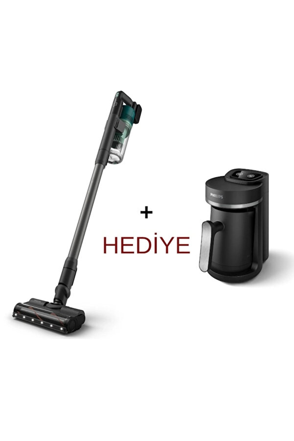 Philips Dikey Şarjlı Süpürge XC6456/10 Kahve Makinesi Hediye HDA150/61