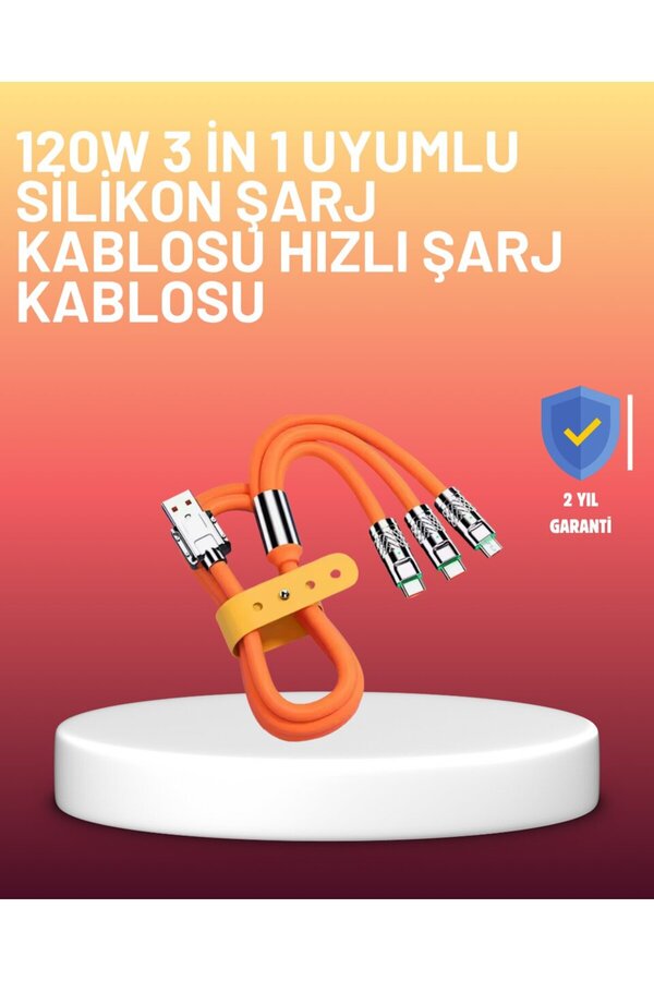 Kgy Aksesuar Çinko Alaşımlı Uçlu 120 W Şarj Kablosu – Dolaşmaya Dayanıklı 12 M Usb Kablo