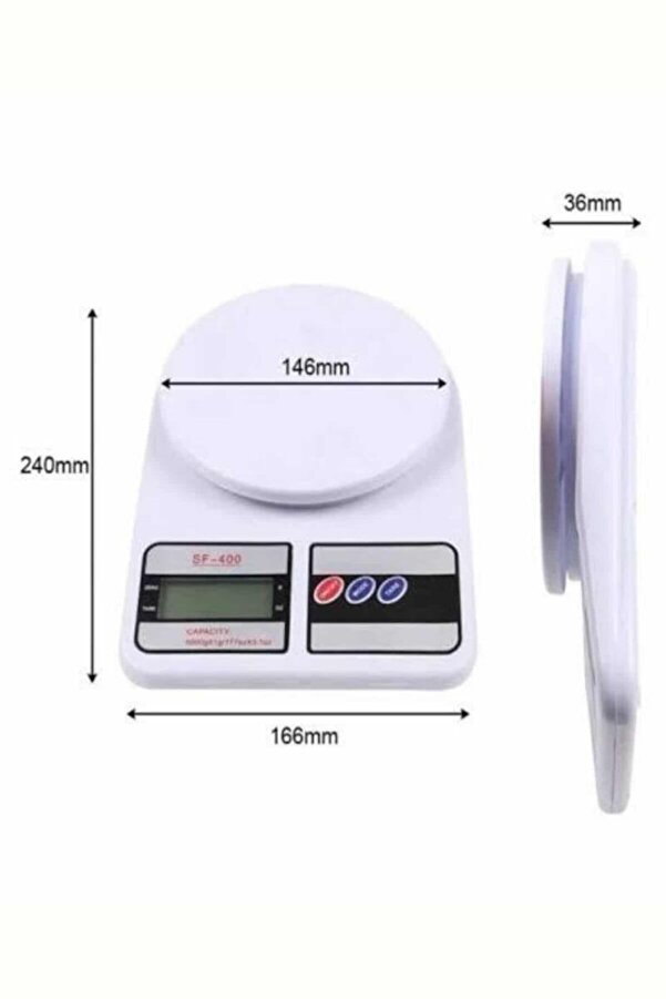 Bezos Mutfak Tartısı Di̇ji̇tal Göstergeli̇ Hassas Tartı 10 Kg Kapasi̇teli̇ - Hpsbyı7843-7721