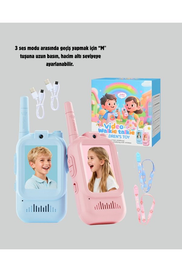 Ezere Ekranlı Walkie Talkie Oyuncağı Ses Ve Görüntü Destekli - Karbul5437-4517