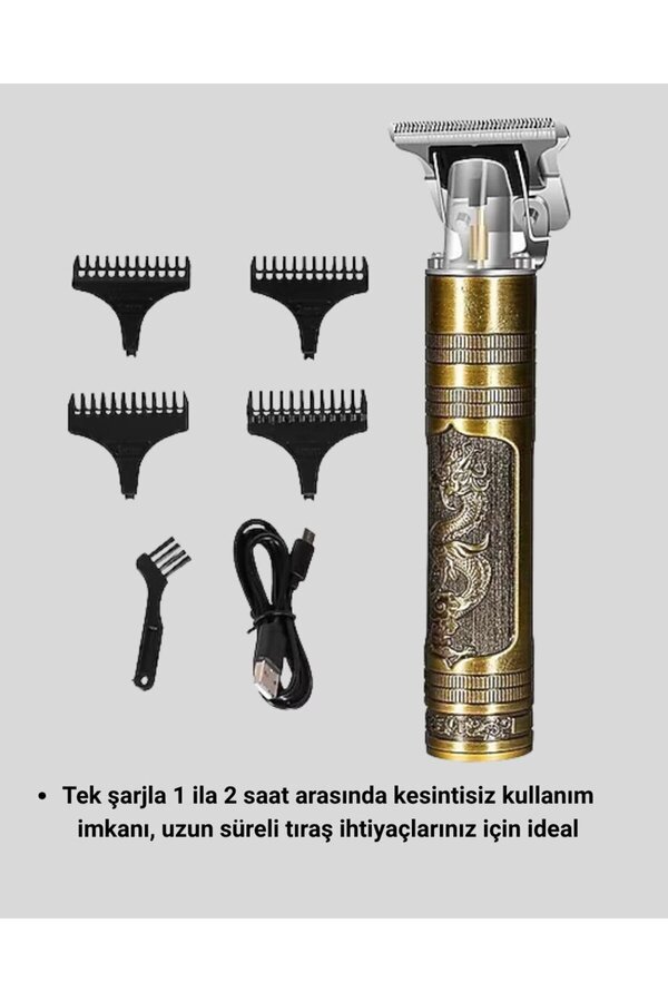 Geneloem T Lı Profesyonel Çizik Tıraş Makinesi Seti – 120 Dakika Kullanım Şarjlı & K - Lum1Na9968-3