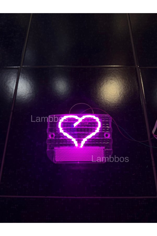 Lambbos Cg arka stop kalpli pembe led şeffaf cam