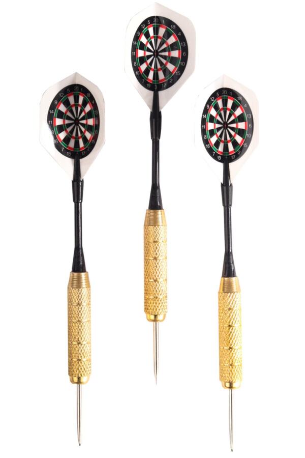 Delta 22 Gram Dart Oku - Çelik Uç + Pirinç Gövde + Renkli Kanat - Dart Oku Seti