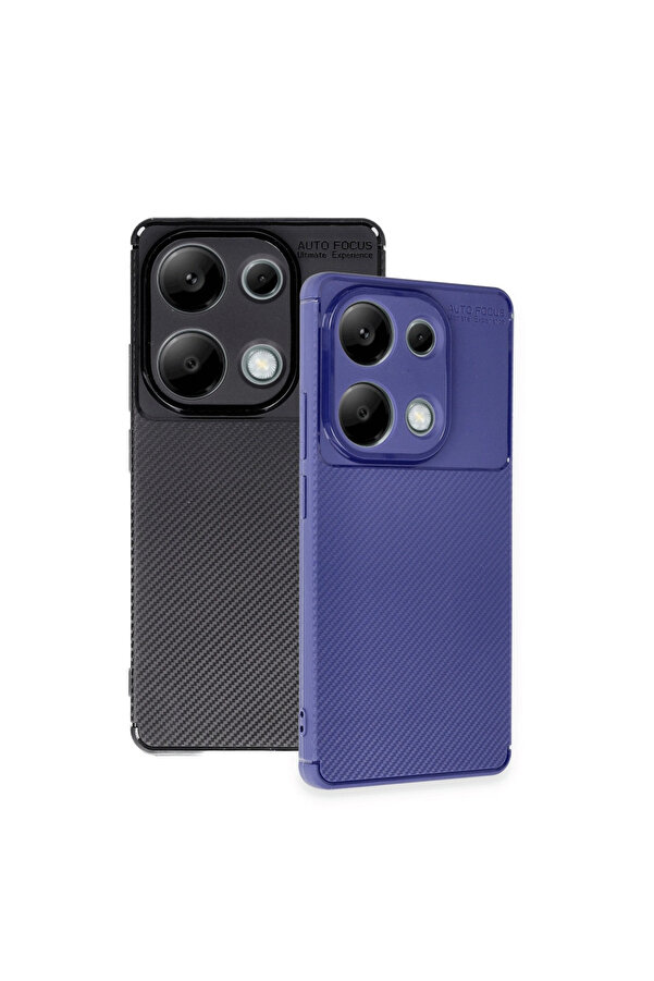Evi̇mdeyokyok Xi̇aomi̇ Redmi̇ Note 13 Pro 4G Kılıf Auto Focus Karbon Kapak - Si̇yah