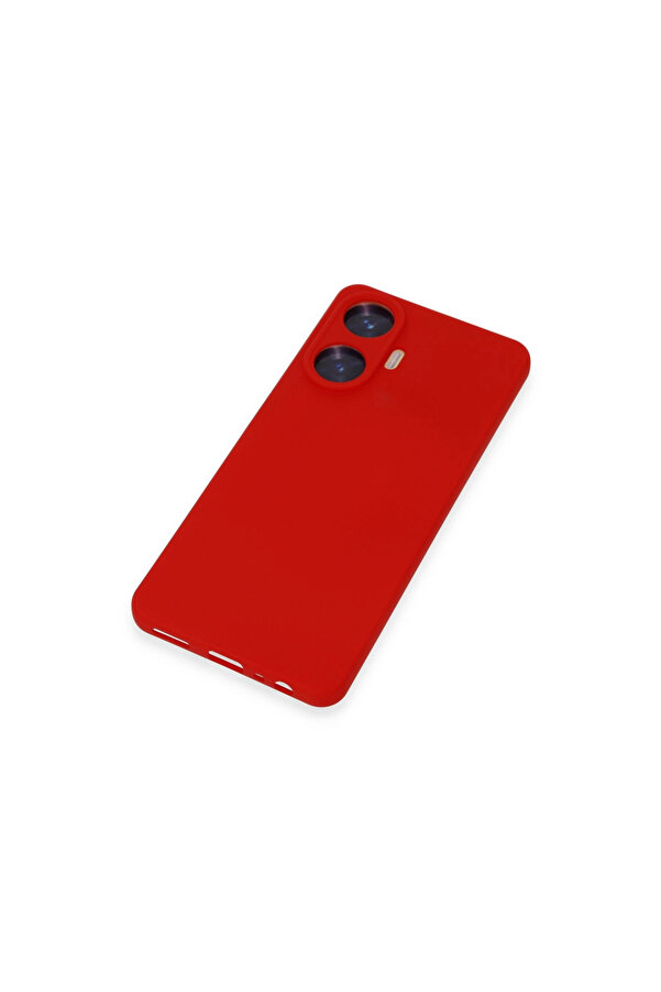 Evi̇mdeyokyok Realme C55 Kılıf Nano İçi̇ Kadi̇fe Si̇li̇kon - Kırmızı