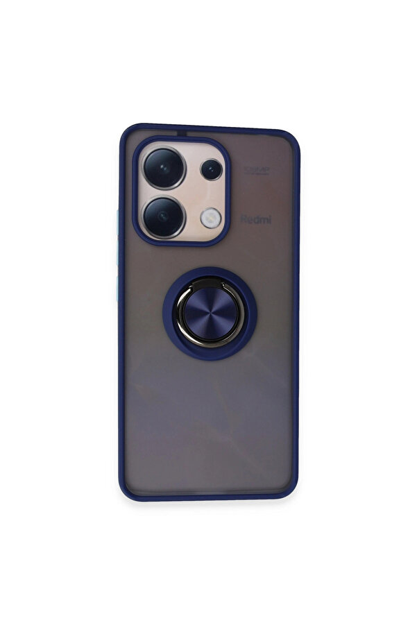 Evi̇mdeyokyok Xi̇aomi̇ Redmi̇ Note 13 4G Kılıf Montreal Yüzüklü Si̇li̇kon Kapak - Laci̇vert