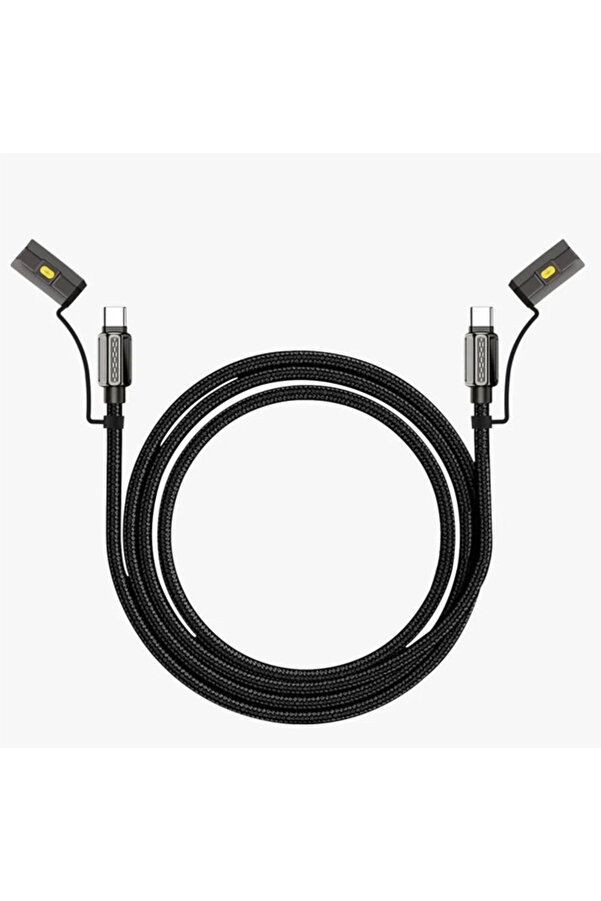 Evi̇mdeyokyok Led Fener Ve Alevsi̇z Çakmak Fonksi̇yonlu Type-C Şarj Ve Data Kablosu 120 Cm Si̇yah
