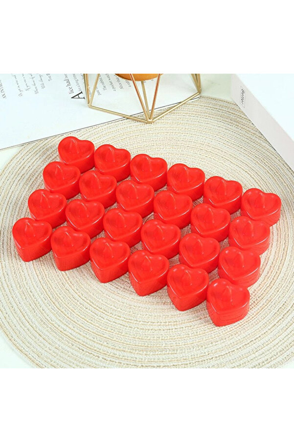 Evi̇mdeyokyok Pi̇lli̇ Kalp Mum 1.8Cm 24 Lü Paket