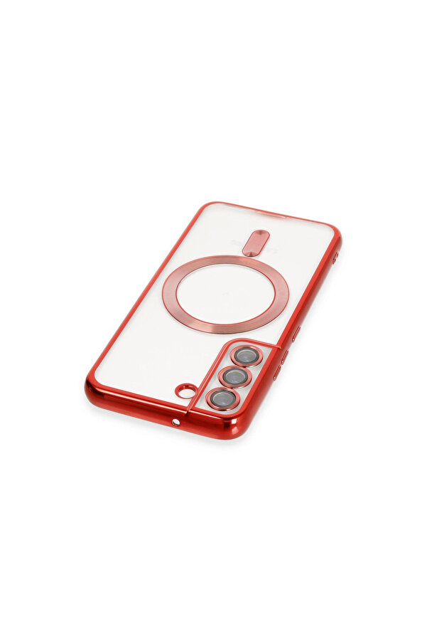 Evi̇mdeyokyok Samsung Galaxy S22 Kılıf Kross Magneti̇csafe Kapak - Kırmızı