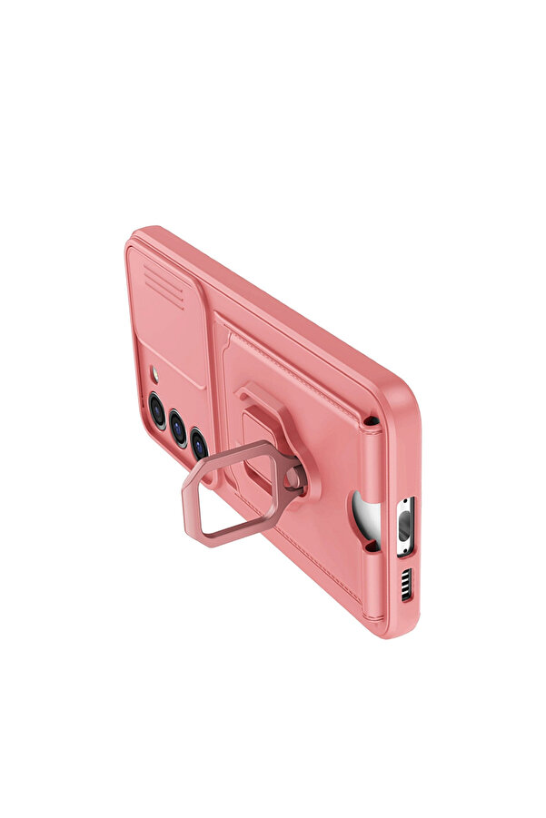 Evi̇mdeyokyok Samsung Galaxy S24 Plus Kılıf Zuma Kartvi̇zi̇tli̇ Yüzüklü Si̇li̇kon - Pembe