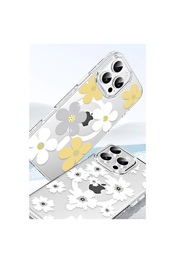 Evi̇mdeyokyok Joko Apple İphone 16 Pro Max Floral Magsafe Kapak - Pembe