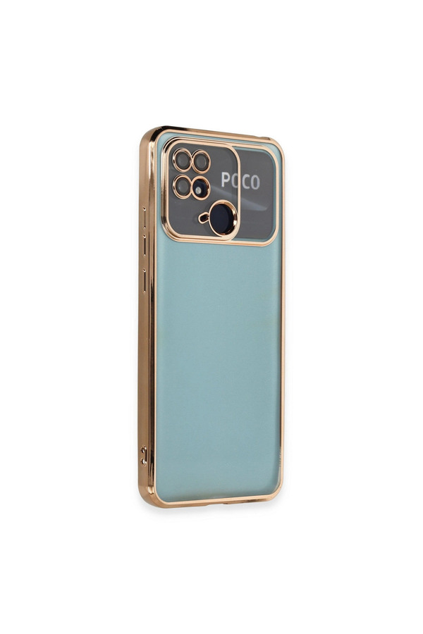 Evi̇mdeyokyok Xi̇aomi̇ Redmi̇ 10C Kılıf Razer Lensli̇ Si̇li̇kon - Gold