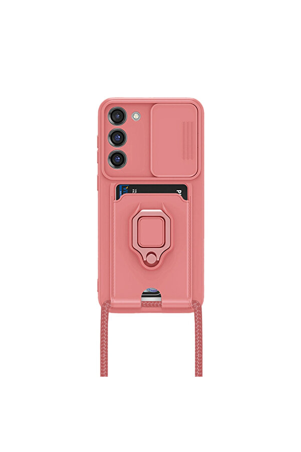 Evi̇mdeyokyok Samsung Galaxy S24 Plus Kılıf Zuma Kartvi̇zi̇tli̇ Yüzüklü Si̇li̇kon - Pembe