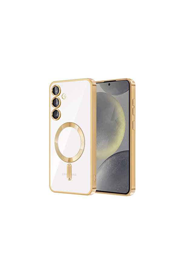 Evi̇mdeyokyok Samsung Galaxy S23 Plus Kılıf Kross Magneti̇csafe Kapak - Gold