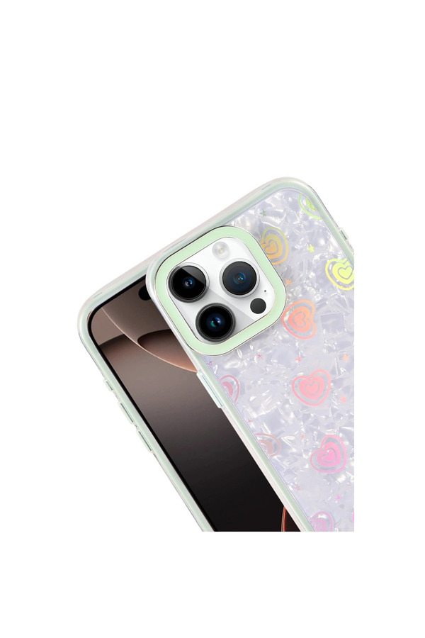 Evi̇mdeyokyok Apple İphone 15 Pro Max Lumi̇ Desenli̇ Kapak - Yeşi̇l
