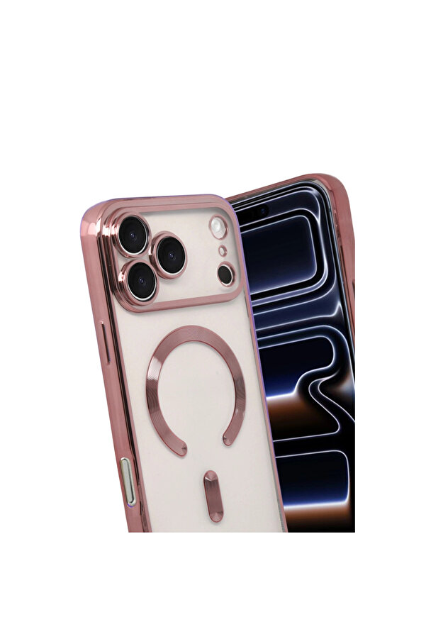 Evi̇mdeyokyok Apple İphone 17 Pro Kross Magneti̇csafe Kapak - Rose