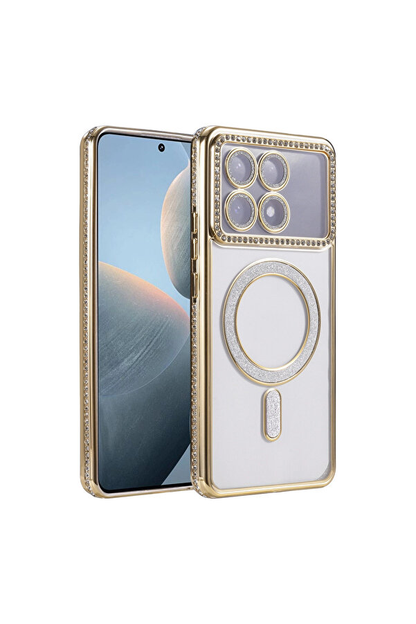 Evi̇mdeyokyok Xi̇aomi̇ Poco X6 Pro Joke Si̇mli̇ Magneti̇csafe Kılıf - Gold