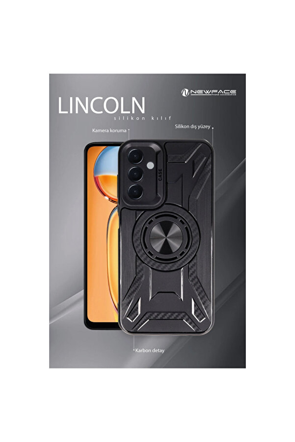 Evi̇mdeyokyok Xi̇aomi̇ Redmi̇ 13C Kılıf Li̇ncoln Si̇li̇kon - Si̇yah