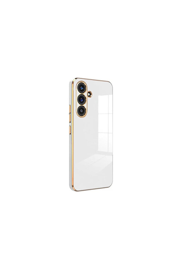 Evi̇mdeyokyok Samsung Galaxy S24 Fe Kılıf Volet Si̇li̇kon - Beyaz