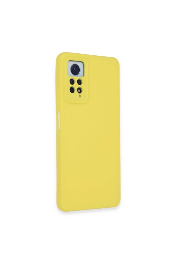 Evimdeyokyok Xiaomi Redmi Note 12 Pro 4G Kılıf Nano İçi Kadife Silikon - Sarı