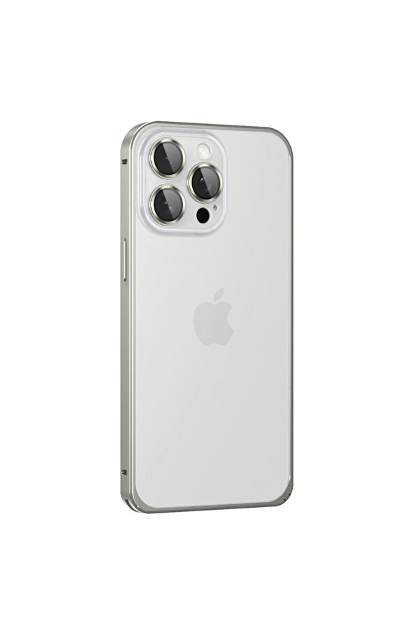 Evi̇mdeyokyok Joko Apple İphone 15 Pro Metal Bumper Mat Kapak - Gri̇