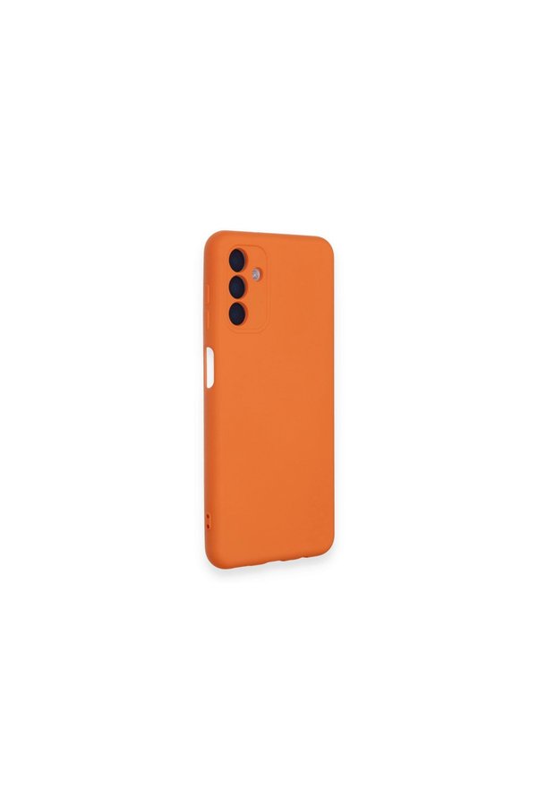 Evimdeyokyok Samsung Galaxy A14 4G Kılıf Nano İçi Kadife Silikon - Turuncu