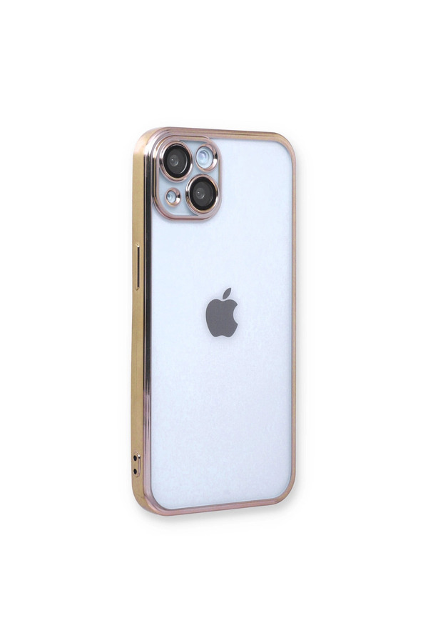 Evi̇mdeyokyok Apple İphone 14 Kılıf Razer Lensli̇ Si̇li̇kon - Gold