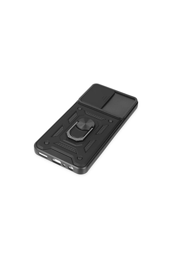 Evi̇mdeyokyok Samsung Galaxy A04S Kılıf Pars Lens Yüzüklü Si̇li̇kon - Si̇yah