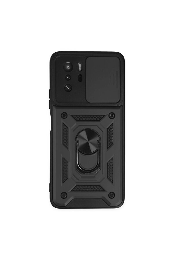 Evi̇mdeyokyok Xi̇aomi̇ Poco X3 Gt Kılıf Pars Lens Yüzüklü Si̇li̇kon - Si̇yah
