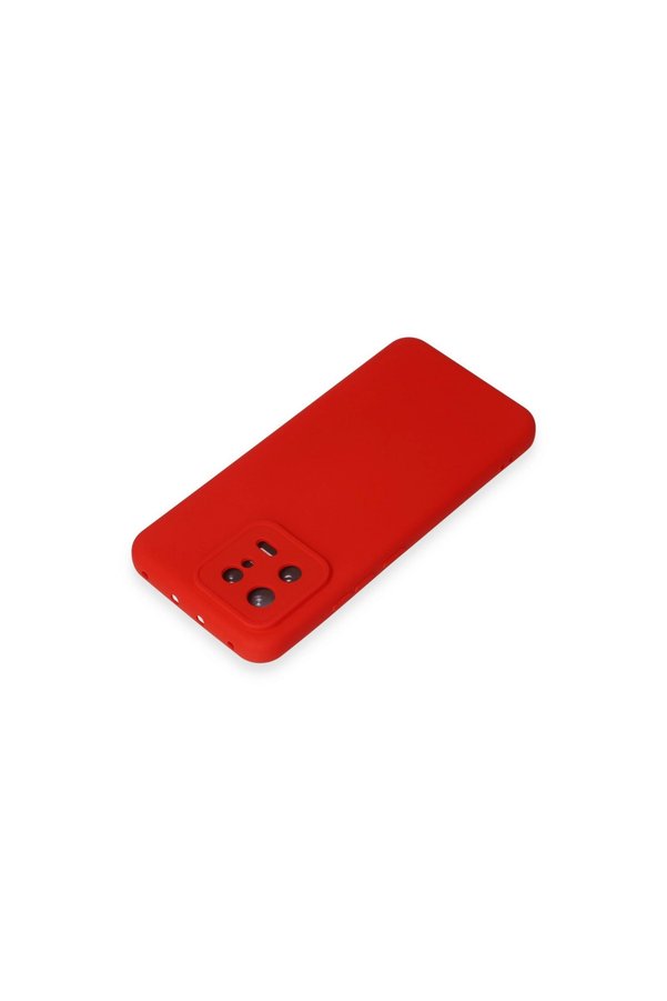 Evimdeyokyok Xiaomi Mi 13 Kılıf Nano İçi Kadife Silikon - Kırmızı