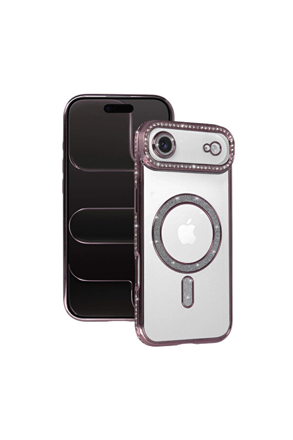 Evi̇mdeyokyok Apple İphone 17 Ai̇r Joke Si̇mli̇ Magneti̇csafe Kılıf - Pembe