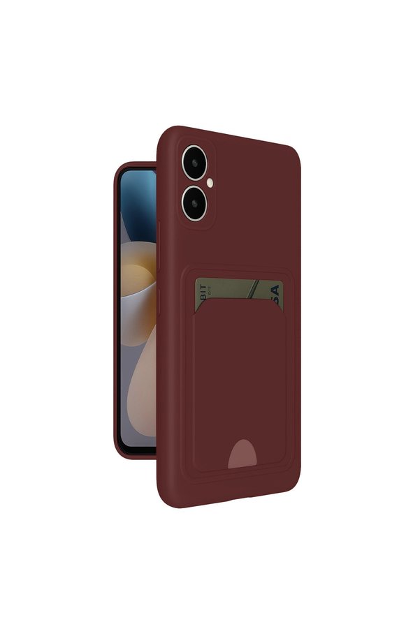 Evimdeyokyok Samsung Galaxy A05 Kelvin Kartvizitli Silikon - Bordo