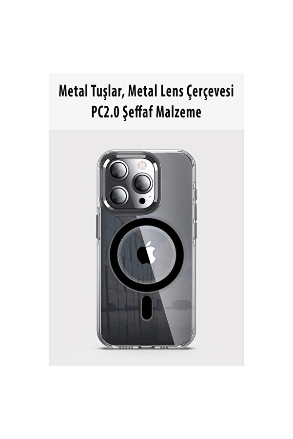 Evi̇mdeyokyok Joko Apple İphone 14 Pro Kılıf Crystal Magsafe Kapak - Si̇yah