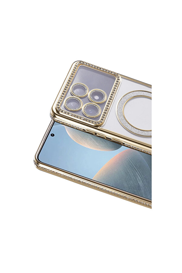 Evi̇mdeyokyok Xi̇aomi̇ Poco X6 Pro Joke Si̇mli̇ Magneti̇csafe Kılıf - Gold