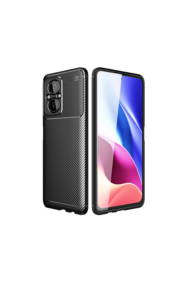 Evi̇mdeyokyok Xi̇aomi̇ Poco M5 Kılıf Auto Focus Karbon Kapak - Si̇yah
